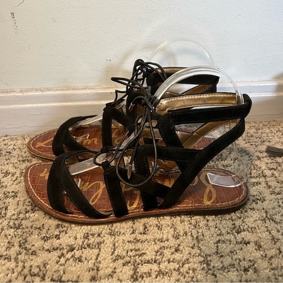 Sam Edelman Black Gemma Gladiator Sandals Size 7 - Picture 2 of 8